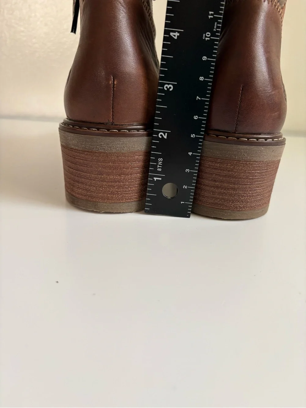 Remonte Aida Multi-Tone Brown Leather Boho Ankle Boots Size 39 US 8